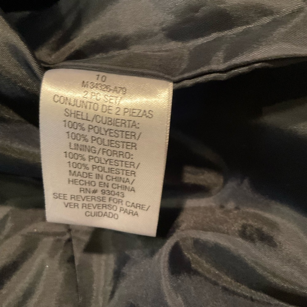Maxie Klein Navy Blue Bead Trimmed 2-pc Special Occasion Suit - Picture 6 of 11